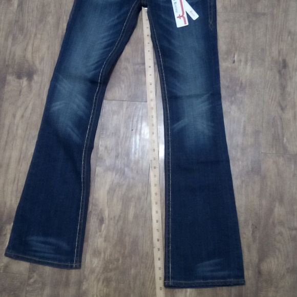 Rock Revival Women's 26 Bootcut Patti Dark Flap Pockets Distressed - Picture 12 of 13